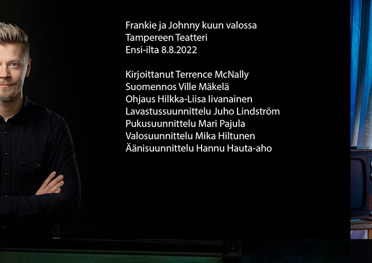 Frankie ja Johnny lavastussuunnittelu Juho Lindström Comedy about a bank robbery set design by